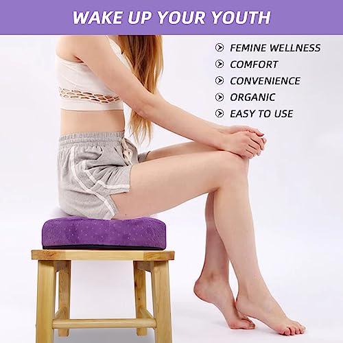 ElasignShopo Yoni Seat Kit, Wooden Vaginial Steaming Stool Chair Set with Gown for Feminine