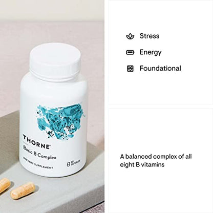 THORNE Basic B-Complex - Tissue-Ready Vitamin B Complex Supplement with Choline