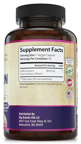100% Pure Saffron Extract - Metabolism Booster & Natural Appetite Suppressant
