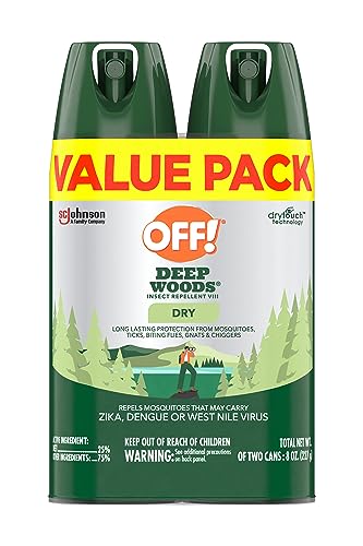 OFF! Deep Woods Insect Repellent Aerosol, Dry, Non-Greasy Formula, Bug