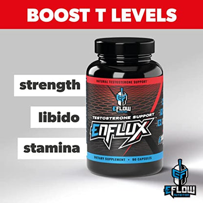eFlow Nutrition Enflux Natural T Support with KSM-66 Ashwagandha - Supplement