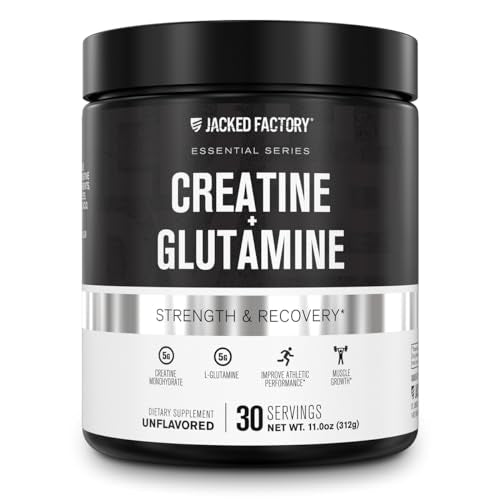 Creatine + Glutamine - Creatine Supplement with L-Glutamine for Muscle Recovery