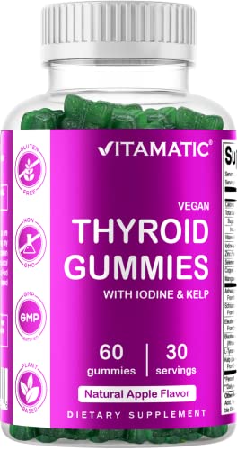 Vitamatic 2 Pack Vegan Thyroid Support Gummies with Iodine & Kelp - 60 Count