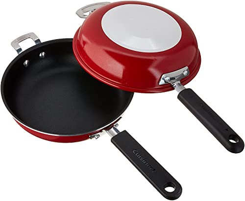 Cuisinart FP2-24R 10-Inch Nonstick Set Frittata Non-Stick Sauce Pan, Red