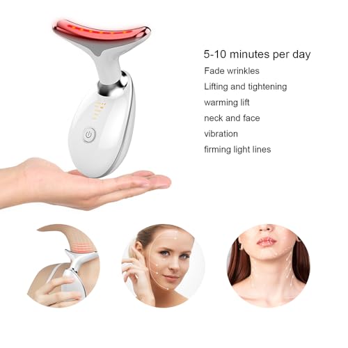 Face and Neck Beauty Device, Multifunctional Facial Skin Care Tool, 7 Color Led Face Neck