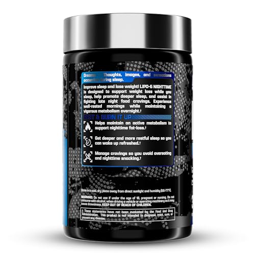 Nutrex Lipo 6 Nighttime Fat Burner | Melatonin Sleep Aid & Weight Loss Diet Pills