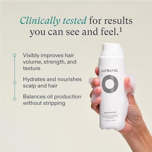 Nutrafol Shampoo, Cleanse and Hydrate Hair and Scalp, Improves Hair Volume, Strength