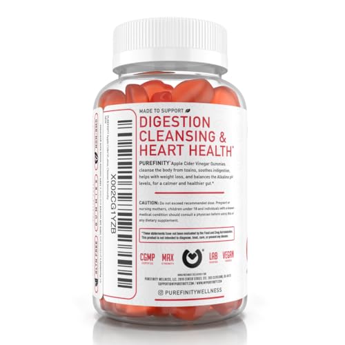 PUREFINITY Apple Cider Vinegar Gummies – Raw, Natural, Unfiltered ACV from The Mother