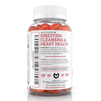 PUREFINITY Apple Cider Vinegar Gummies – Raw, Natural, Unfiltered ACV from The Mother