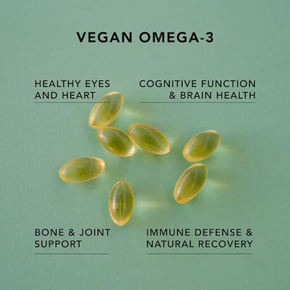 AMANDEAN Vegan Eye & Omega-3 Bundle - EYEDEAL Lutein & Zeaxanthin + Algal DHA EPA Eye, Brain & Heart Health Softgels