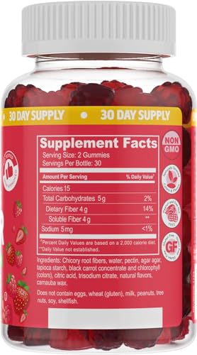 Desired Life Sugar Free Prebiotic Fiber Gummies for Adults and Kids Mixed Berry Flavor