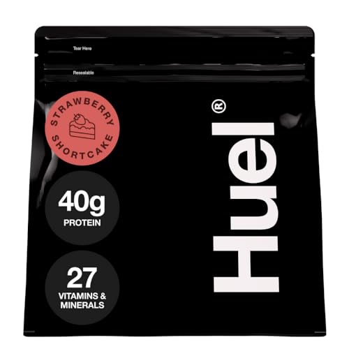 Huel Black Edition | Strawberry Shortcake 40g Vegan Protein Powder | Nutritionally 