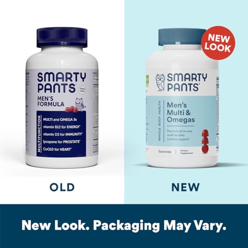 SmartyPants Multivitamin for Men, Gummies: Omega 3 Fish Oil (EPA/DHA), Methylfolate