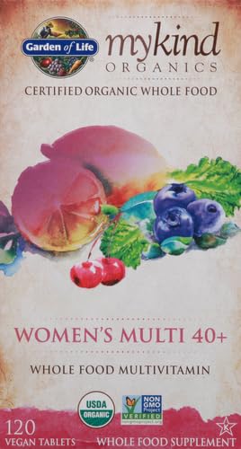 Garden of Life Organics Women 40+ Multivitamin, Vegan, 120 Tablets