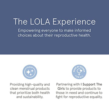 LOLA Organic Cotton Tampons, 60 Count - Tampons Regular, Period Feminine Hygiene Products