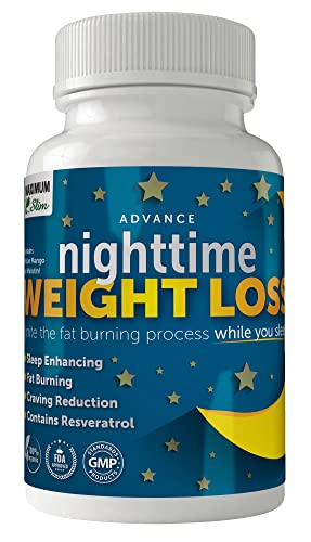 Maximum Slim Advanced Nighttime (Fat Burning) Weight Loss with African Mango, Green Tea