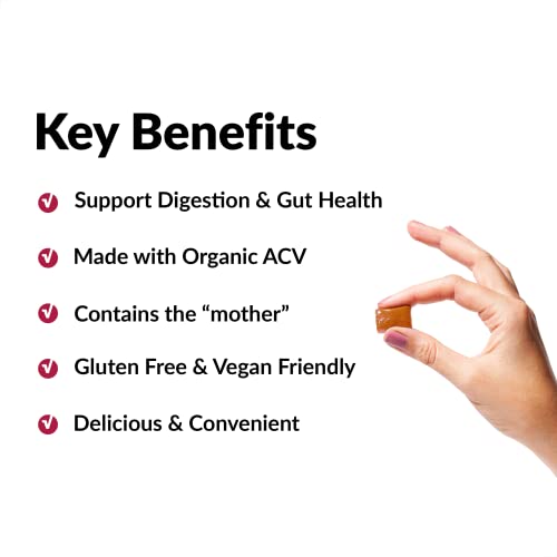 Force Factor Organic Apple Cider Vinegar Soft Chews for Digestion and Metabolism