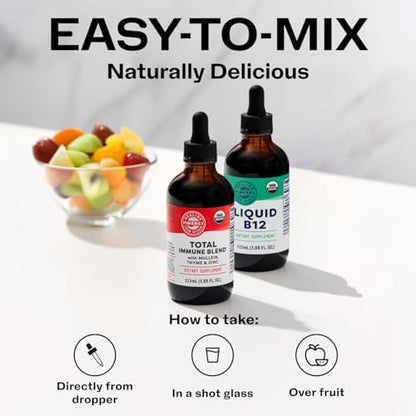 Vimergy All-Day Resilience Kit* - Complementary Blend of 2500 mcg B12, 2500 mcg Zinc, 130 mg Mullein Extract, and 70 mg Thyme Extract. USDA Organic, Vegan, Paleo-Friendly, Gluten-Free, Kosher. *