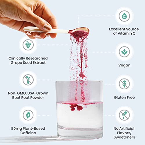 HumanN SuperBeets Energy Plus with Grape Seed Extract - Includes Beet Root Powder