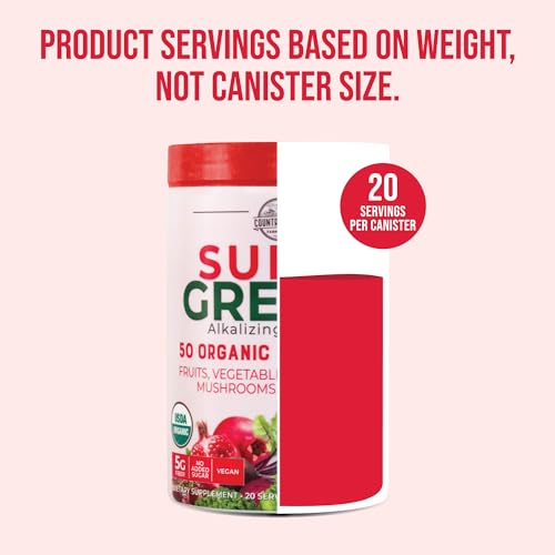 COUNTRY FARMS Super Greens Berry Flavor, 50 Organic Foods, USDA Drink Mix