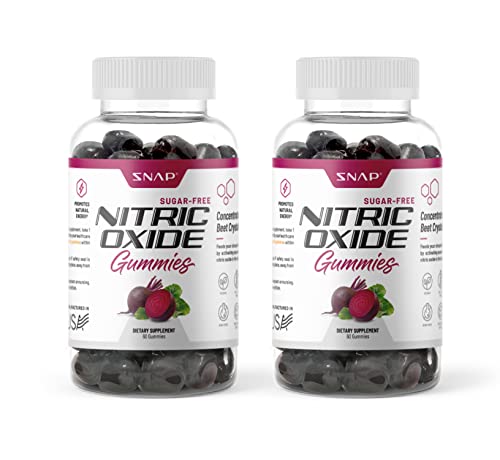 Snap Supplements Nitric Oxide Beet Root Gummies - Support Healthy Blood Circulation