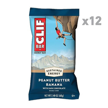 Clif Bar - Peanut Butter Banana with Dark Chocolate Flavor - Made with Organic Oats