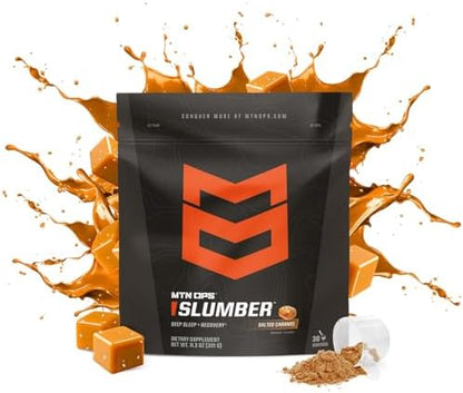 MTN OPS Slumber Gummies & Slumber Salted Caramel Bundle – Nighttime Sleep Support Gummies + Calming Hot Cocoa Drink Mix for Relaxation & Recovery