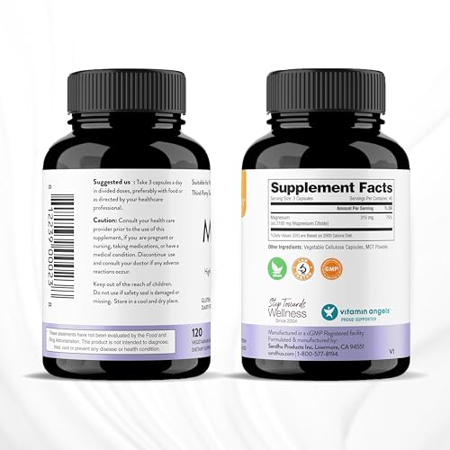 Sandhu's Magnesium Citrate Highly Absorbable Gluten, Soy Diary Free No Fillers