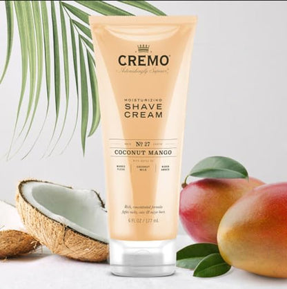 Cremo Coconut Mango Moisturizing Shave Cream, Astonishingly Superior Ultra-Slick
