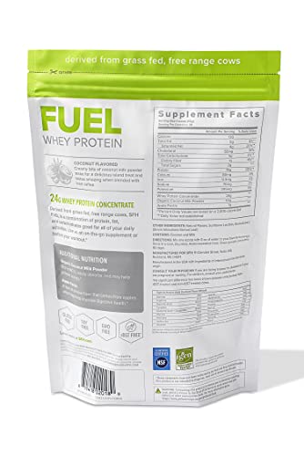 SFH Fuel Whey Protein Powder Great Tasting Grass Fed Whey | MCTs & Fiber for Energy
