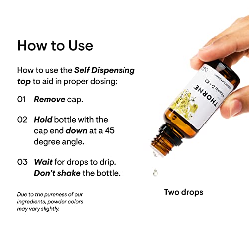THORNE Vitamin D + K2 Liquid with a metered Dispenser - Vitamins D3 and K2 to Support