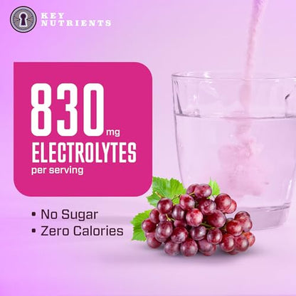KEY NUTRIENTS Multivitamin Electrolytes Powder Packets - Fruity Grape 20 Pack