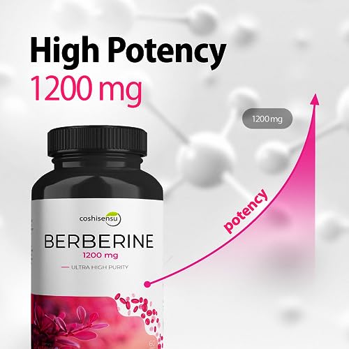 Coshisensu Berberine HCI 1200mg - Premium Berberine Supplements - 60 Capsules