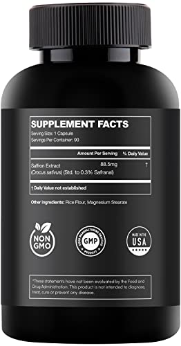 Saffron Supplements - 100% Pure Saffron Extract Mood Enhancer for Women and Men