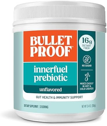 Bulletproof Duo Kit | Collagen Peptides Protein Powder for Skin, Bones and Joints — 18g Protein, 17.6 Oz & InnerFuel Prebiotic Fiber Powder for Gut, Gas Relief, Digestive Health and Immune Support