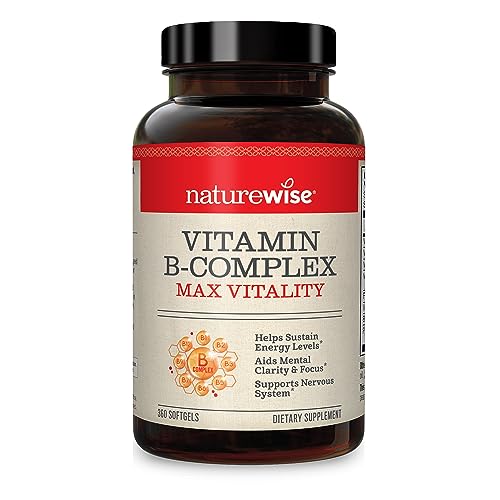 NatureWise Vitamin B Complex for Women and Men - with Folic Acid Biotin B1 B2 B3 B6 