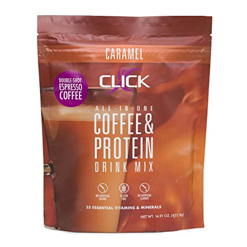 CLICK Coffee Protein Powder | Double Shot Espresso | 16g Protein | 23 Essential 