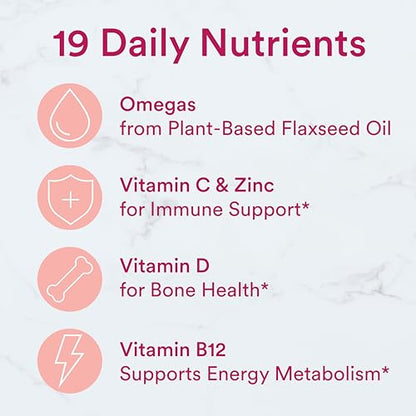 SmartyPants Women's Multivitamin Gummies, Sugar Free: Biotin, Methylfolate, Omega 3