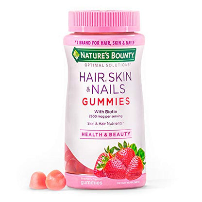 Nature's Bounty Hair Skin and Nails Vitamins with Biotin & Vitamin C Optimal Solutions
