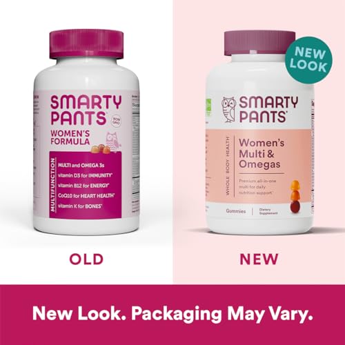 SmartyPants Women's Multivitamin Gummies: Omega 3 Fish Oil (EPA/DHA), Methylfolate