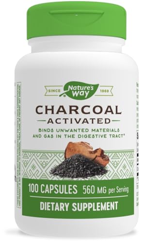 Nature's Way Activated Charcoal - Digestive Supplement - Active Charcoal Supplement 