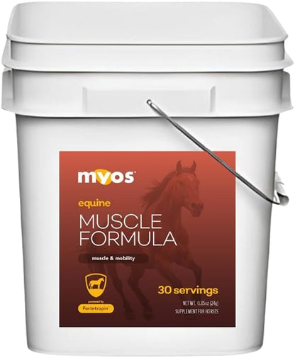 MYOS Equine Muscle Formula - 30 Servings Bucket with Individual Serving Packs