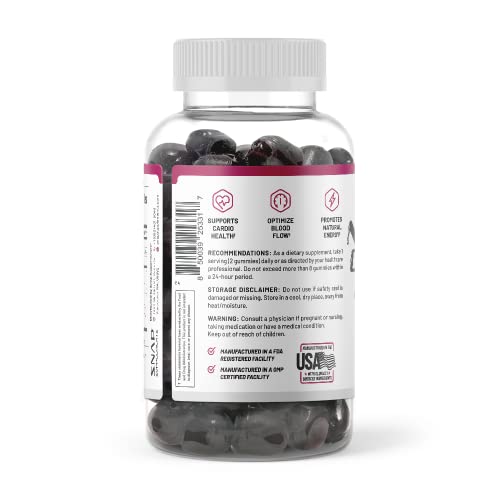 Snap Supplements Nitric Oxide Beet Root Gummies - Support Healthy Blood Circulation
