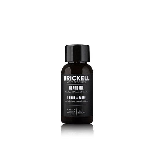 Brickell Men's Beard Oil for Men, Argan and Jojoba Oil to Strengthen and Soften Hair, With Vitamin E, 1 Ounce, Scented