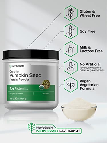 Pumpkin Seed Protein Powder Organic | 16 oz | Vegetarian, Gluten Free, and Non-GMO