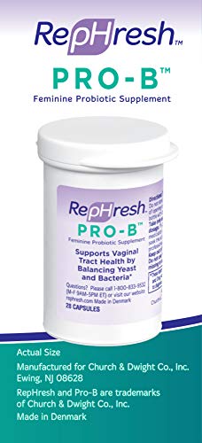 NEW RepHresh Pro-B Feminine Probiotic Supplement Non- Dairy Formula/Vegetarian Capsule, 28ct