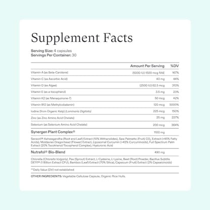 Nutrafol Women's Vegan Hair Growth Supplements, Plant-based and Gluten-free