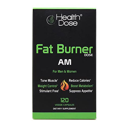 Health Dose Fat Burner AM. Weight Control & Metabolism Boost. For Active Lifestyles.