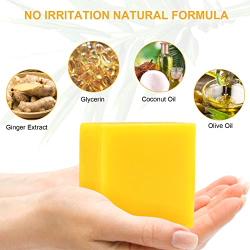 REVIGLAM Ginger Bar Soap, Vegan Slimming Ginger Bath Soap, Effective Weight Loss