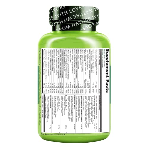 NATURELO Whole Food Multivitamin for Women 50+ (Iron Free) with Vitamins, Minerals
